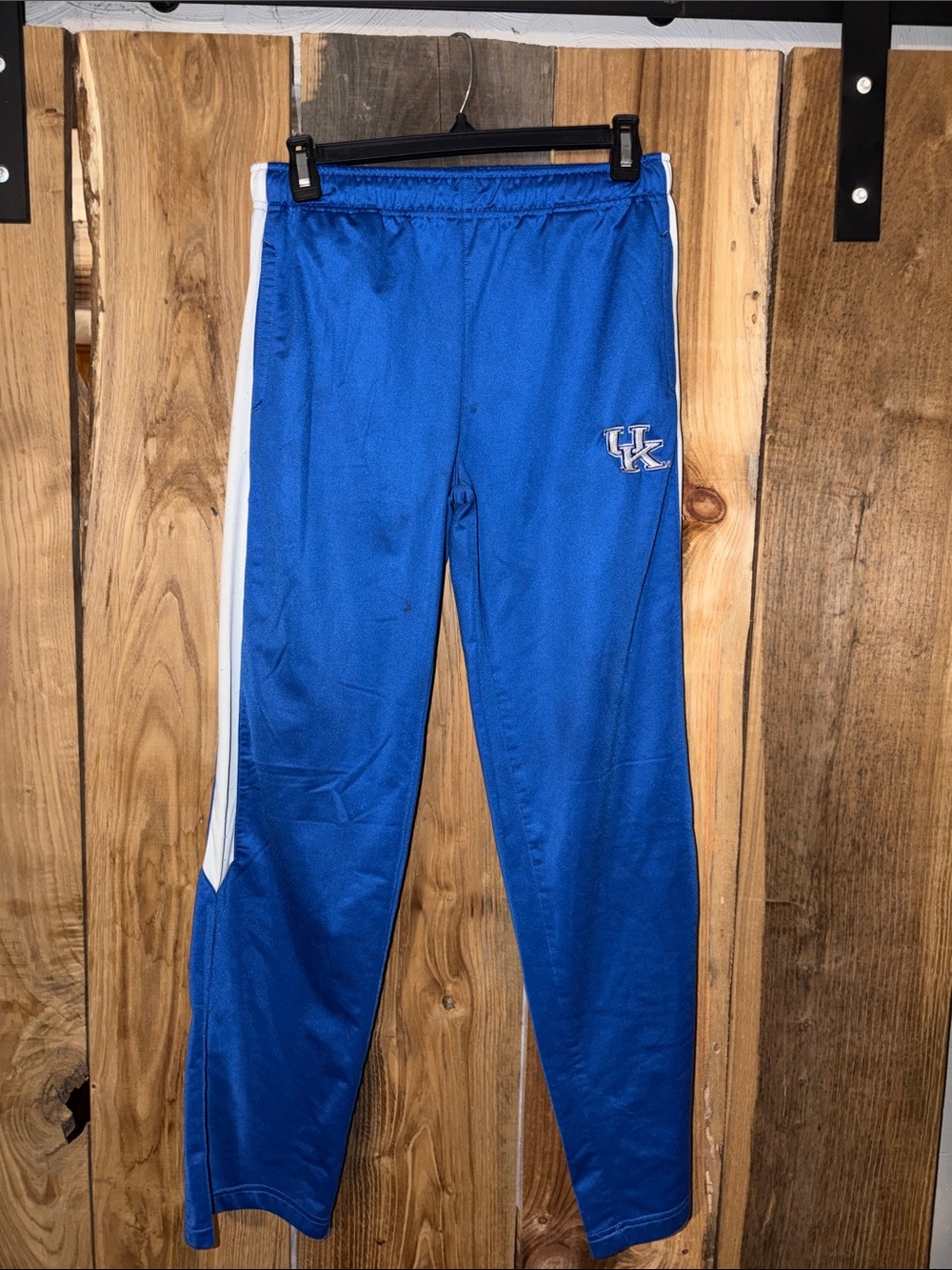 Y2K University of Kentucky Youth Blue Athletic Joggers with White Side Stripe